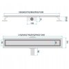 Linear drainage REA NEOX PRO Nickiel Brush 80