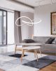 Pendant LED Lamp TOOLIGHT APP396-CP Modern Ring White + remote control 1-light point 40W 55x55x14,5cm