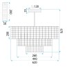 CEILING LAMP CHANDELIER TOOLIGHT APP1678-8CP GREY
