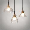 Pendant Lamp TOOLIGHT APP1183-1CP B Black Gold Metal Glass E27 1-light point