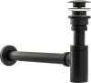 Univerasl Basin Siphon + Basin Plug Click-Clack REA Black