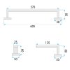 BATHROOM HOOK SET REA RIO GOLD 4 PIECES