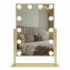 Mirror Rea Style Led Gold