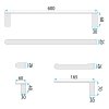 BATHROOM HOOK SET REA MATI GOLD 4 PIECES