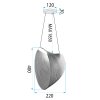 PENDANT CEILING LAMP TOOLIGHT LHJ054-1CP BROWN