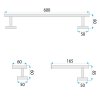 BATHROOM HOOK SET REA ARI BLACK 4 PIECES