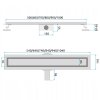 Linear drainage REA NEOX PRO Nickiel Brush 60