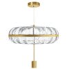 Pendant Lamp TOOLIGHT APP1102-C Gold Transparent Glass E27 1-light point