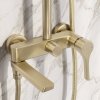Rea Premium Shower Set Maxim Brush Gold 24,5X24,5X134Cm