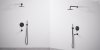 Concealed Shower Set with shower spout REA Lungo Black + Box