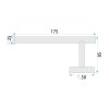 Paper Holder Rea 6611 Modern Titanium
