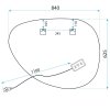 MIRROR REA LED H142 86X63CM TRANSPARENT