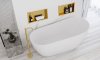 Built-in Stainless Steel Bathroom Shelf 30X45 Brushed Gold