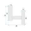 BATHROOM HANGER REA 6606 MODERN BRUSH COPPER