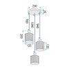 PENDANT CEILING LAMP TOOLIGHT EBT026-3CP GOLD