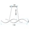 LED PENDANT LAMP TOOLIGHT LHJ021-CP 35 ROSE GOLD