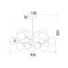 CEILING LAMP CHANDELIER TOOLIGHT APP1565-12 GOLD