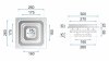 Ceiling LED Lamp Chandelier TOOLIGHT APP410-C Mirror Metal Cristal Square