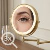 MIRROR REA GLOW BRUSH GOLD LED
