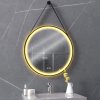MIRROR REA LED 104 70X70CM BLACK