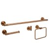 BATHROOM HOOK SET REA GRID BRUSH COPPER 4 PIECES