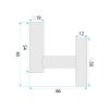 Bathroom Hanger Rea 6606 Modern Gold