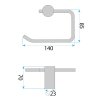 Toilet Paper Holder Rea A62309G Gold
