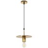 Pendant Lamp TOOLIGHT APP1181-1CP FLAT Gold Metal E27 1-light point
