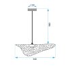 Pendant Lamp TOOLIGHT APP1467-1CP Black/OR E27