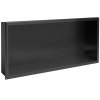 Built-in Stainless Steel Bathroom Shelf 30X60 Black Matt