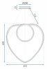 Pendant LED Lamp TOOLIGHT APP798-CP LOOP Chrome + remote control 1-light point 70W 61,5x63cm
