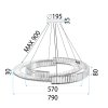CEILING LAMP CHANDELIER TOOLIGHT LED APP1525-CP60/80 CHROME