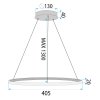 PENDANT LAMP TOOLIGHT LHJ001-CP 40 CM GOLD 30 GOLD