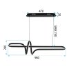 CEILING LAMP CHANDELIER TOOLIGHT LED G038-CP BLACK