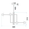 CEILING LAMP CHANDELIER TOOLIGHT APP1668-6CP BLACK
