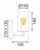 Wall Light Toolight APP1222-1W E27 black