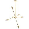 Pendant Lamp TOOLIGHT APP1115 Metal Gold E27 6-light points