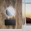 MIRROR REA LED 104 70X70CM BLACK