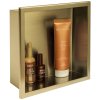Built-in Stainless Steel Bathroom Shelf 30X30 Brushed Gold