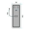 Mirror Rea Mol-Sq 150X50 Led Transparent