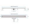 Linear drainage REA Neox Slim pro NICKIEL BRUSH 50