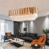 Pendant Lamp TOOLIGHT 312355 Cristal Gold 6-light points E14 60x30x38-138cm