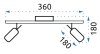 Ceiling Lamp Chandelier TOOLIGHT APP746-2C Spotlight 2 Chrome 2-light points GU10 18x36Cm