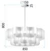 CEILING LAMP CHANDELIER TOOLIGHT LED APP1671-1CP WHITE
