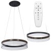 Pendant LED Lamp TOOLIGHT APP1191-CP 40cm Black Plastic 32W + remote control