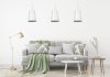 Pendant Lamp TOOLIGHT APP1035-1CP White 1-light point E27 13x13x26,5-107cm