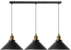 Pendant Lamp TOOLIGHT APP017-3CP PORTO Black SET DE 3 LAMPES LARGEUR TOTAL 60cm E27