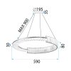 CEILING LAMP CHANDELIER TOOLIGHT LED APP1529-CP60 CHROME