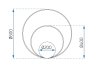 Ceiling LED Lamp Chandelier TOOLIGHT APP802-C Black + Remote Control Ring 2-light points 110 W 60x60Cm