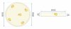 Ceiling Lamp Chandelier TOOLIGHT APP874-C Classic Gold 50cm Round 5-light points E27 50x8Cm